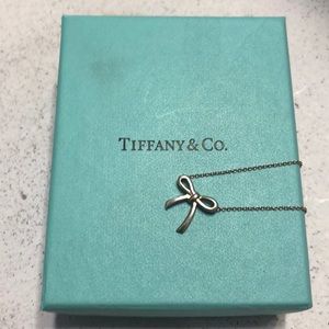 Authentic Tiffany Sterling Silver Bow necklace